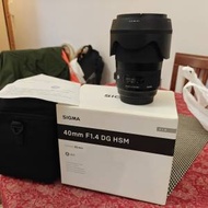 Sigma 40 F1.4 DG HSM Art Canon mount