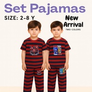 Happy Face Kids Pajama Spider Man & Tung Tung Print Dua Cetakan Saiz 2-7