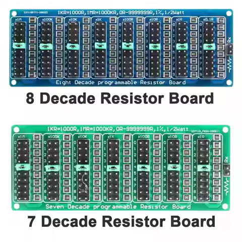 7 Seven Decade 0.1R - 9999999R Programmable Adjustable SMD Resistor Slide Resistor Board Step Accura