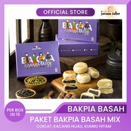 [ 3 BOX ] PAKET BAKPIA BASAH MIX KACANG HIJAU, KUMBU HITAM DAN COKLAT