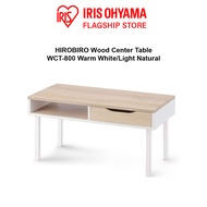 IRIS Ohyama HIRO BIRO WCT-800 Wood Center Table, Coffee Table, Warm White/Light Natural