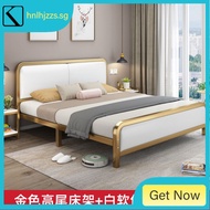 []White black Queen size metal bed frame / King size / double bed / Metal Bedframe (2 sizes to choose from) Iron Bed Double Bed 1.5 M Iron bed frame 1.8M