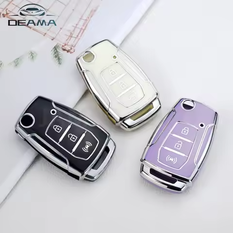 TPU Car Key Cover FOB Case for Ssangyong Korando 215/65 R16 225/60 R17 Remote Key Jacket Protector C