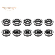 10Pcs F695- Bearing 5X13X4mm Flanged Miniature Deep Groove Ball Bearings F695RS for   2/3 3D Printer