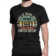 40 Year Old Gifts Vintage 1981 Limited Edition 40th Birthday Men's T Shirt Cool s Harajuku T-Shirt C