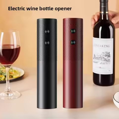 1 PCS Automatic Rechargeable Wine Corkscrew – One-Click Electric Bottle Opener for Bar, Kitchen & Ch