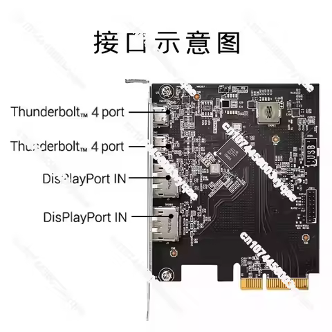 PCIe Thunderbolt 4 Expansion Card, USB4 Compatible 8K, Suitable for Z590/Z690/Z790 Motherboards
