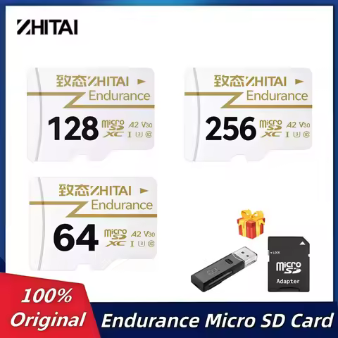 Original Zhitai Endurance 256GB 128GB 64GB MicroSD Memory Card C10 A2 U3 V30 TF Card For DashCam Bod