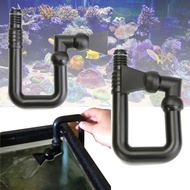 Black Plastic Aquarium Multi Angle Water Outflow Pipe With Duck Bill Hose For Sump Fish Tank