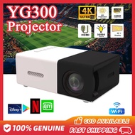 YG300 Portable Mini Projector Support Laptop Phone Stick Movie Projecter 4K HD Home Projektor