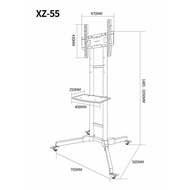 TV Rack32-75Inch LCD TV Floor Stand Live Vertical Screen Mobile Push Frame Can Be Rotary Rack