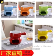 HY-$ Ice Cream Fondue Suit Stove with Handle Cheese Hot Pot Stove Ceramic Cheese Fondue Chocolate Hot Pot Stove MERS