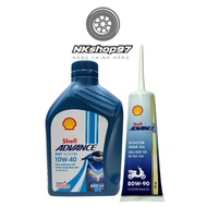 Shell AX7 10w40 800ml scooter oil combo
