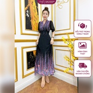 Super Beautiful 3-Color Cotton Chiffon MAXI Dress - Code D4381