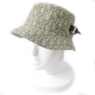 迪奧男士 (DIOR Homme) 293C906J5763 棉質斜紋提花漁夫帽，飾有品牌標誌滾筒扣，淺卡其色，S 碼，意大利製造，正品，男士款，成色極佳。