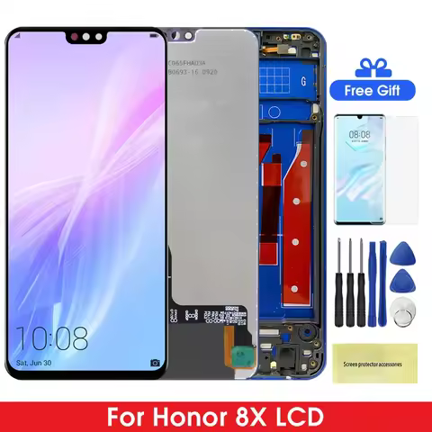 6.5" Display Screen Replacement for Honor 8X JSN-L11 JSN-L21 L22 Lcd Display Digital Touch Screen Wi