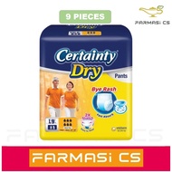 Certainty Drypants Disposable Adult Pants L Size 9 pieces - 1 pack [ dry pants diapers  diaper daypa