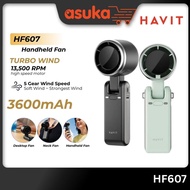 HAVIT HF607 Handheld Fan 3600mAh | Foldable Design | Digital Display | 13500RPM 5-Speed Wind Speed