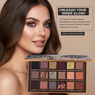 HUAPRO 18 Color Eyeshadow Palette Natural Pearl Fine Shadow Shimmer Lasting Long Eye U6J1