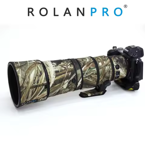 ROLANPRO Lens Coat For Nikon Z 600mm F6.3 VR S Waterproof Protective Case Camouflage Rain Cover NIKK