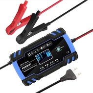 12V 24V Pulse Repairing Charger with LCD Display Motorcycle & Car Battery Charger AGM GEL WET Lead A