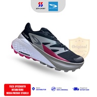 MERAH 910Nineten Yuz Speedgoth Running Shoes Original - Black Lightbiru/ Red Stabilo