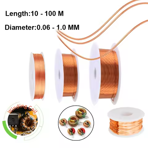 10-100m Copper wire coil 0.06mm - 1.0mm copper wire cable Magnetic wire enameled copper coil wire en