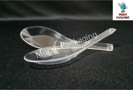 Transparent Spoon - 118 Spoon - Disposable Plastic Cutlery / Plastic Spoon / Disposable Spoon (90pcs