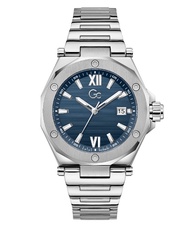 Guess Collection-Swiss Mvt  PB Silver case  bclt  Blue dial  Sapphire g-Men-Watches-Blue