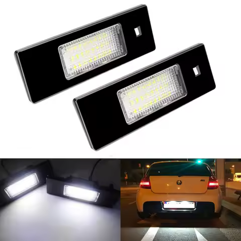 2pcs LED License Number Plate For BMW 1 Series E81 E87 E63 E64 M6 E85 E86 Z4 F12 F13 F20 K48 Lamp Ca
