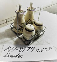 限時特惠價NT$988/@set €小歐坊 [獨家推出] 歐洲田園風系列-薰衣草 手工彩繪O.V.S.P調味罐組/陶瓷調味瓶組 KH-8179Lavender