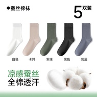 GUXU | Silk Thin Breathable Anti-Odor Antibacterial Moisture Absorbent Men Socks