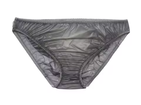 Haian Plastic Bikini Panties PVC Underwear Color Transparent Black 3 Pack