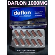 Daflon 1000mg (Strip/Box) Acute Hemorrhoids Piles Ubat Buasir Varicose Vein Leg Sakit Urat 痔疮