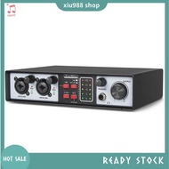 (xiu988) Professional 36bit 384kHz Audio Interface 2 in 2 Out Usb Sound Card Recording for Music Stu