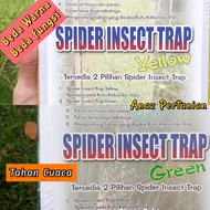 Spider Insect Trap 100 Lembar Lem Perangkap Kutu Kebul Thrips Hama Tanaman Siap Pakai