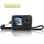 Lammcou Silicon Protective Housing Case compatible with GoPro Hero 10 Hero 9 Black Sleeve Housing Frame with Lanyard and Lens Cover Accessories