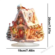 2D acrylic Christmas Village LED Trang trí với ánh sáng - Trung tâm Snow House cho phòng