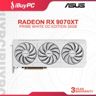 ASUS PRIME Radeon RX 9070 XT White OC Edition 16GB GDDR6 Graphics Card