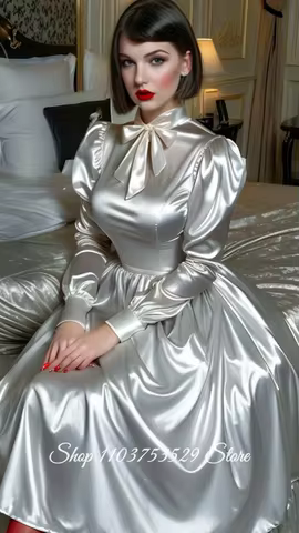 Customised Silver Gothic Evening Gown Shimmering LaserCut Fabric High Neck Prom Dress Special Occasi