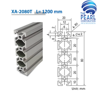XA-2080T-SERIES อลูมิเนียมโปรไฟล์ ขนาดหน้าตัด 20x80 mm หลากหลายความยาว (Aluminium Profile Cross-sect
