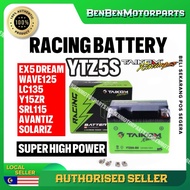 YTZ5S TAIKOM RACING Battery Bateri EX5 Dream Y15ZR Avantiz LC135 FZ150 Y16ZR W100 W110 Beat Future K