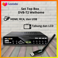 Set Top Box DVB-T2 Welhome / Receiver TV / Set Box TV Tabung + Free Dongel / stb tv digital / set tv box digital murah lengkap / set tv box / antena tv digital set box tv tabung / tv digital set box / set topbox tv digital / set box tv digital tv tabung