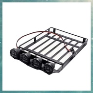 [uhktyltui.vn] Universal Roof Racks Luggage Carrier Car Frame with LED Light for 1/18  C8801 RC Craw