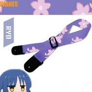 IVANES Bocchi The Rock Guitar Strap, Japanese Anime Guitarhero Yamada Ryo Bass Strap, Cartoon Flower