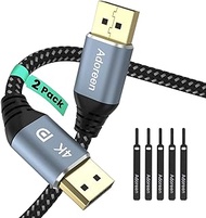 4K DisplayPort Cable 1.5-50feet, Adoreen 4K DP 1.2 Cable (1.5ft-2Pack) 4K@60Hz 2K@165Hz 144Hz 1440p,