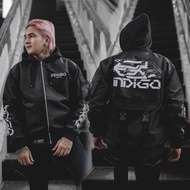 JAPAN ORIGINAL INDIGO MATTER DISTRO HOODIE BOMBER Jacket Men's Windbreaker Jacket - BLACK