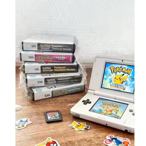 NDS Game Card Pokemon Card R4 Card Black Box Cartridge American English Game Diamond Pearl HeartGold