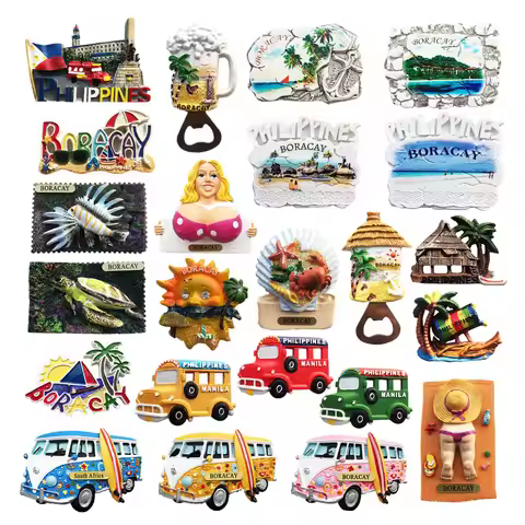 Asia Philippines Flavour 3D Fridge Magnet Tourist Souvenirs Refrigerator Magnetic Decoration Article