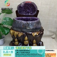 联系领券10%】 gifts/ST/🪁Crystal Alcohol Crystal Amethyst Hole Decoration Amethyst Hole Crystal Cave Rough